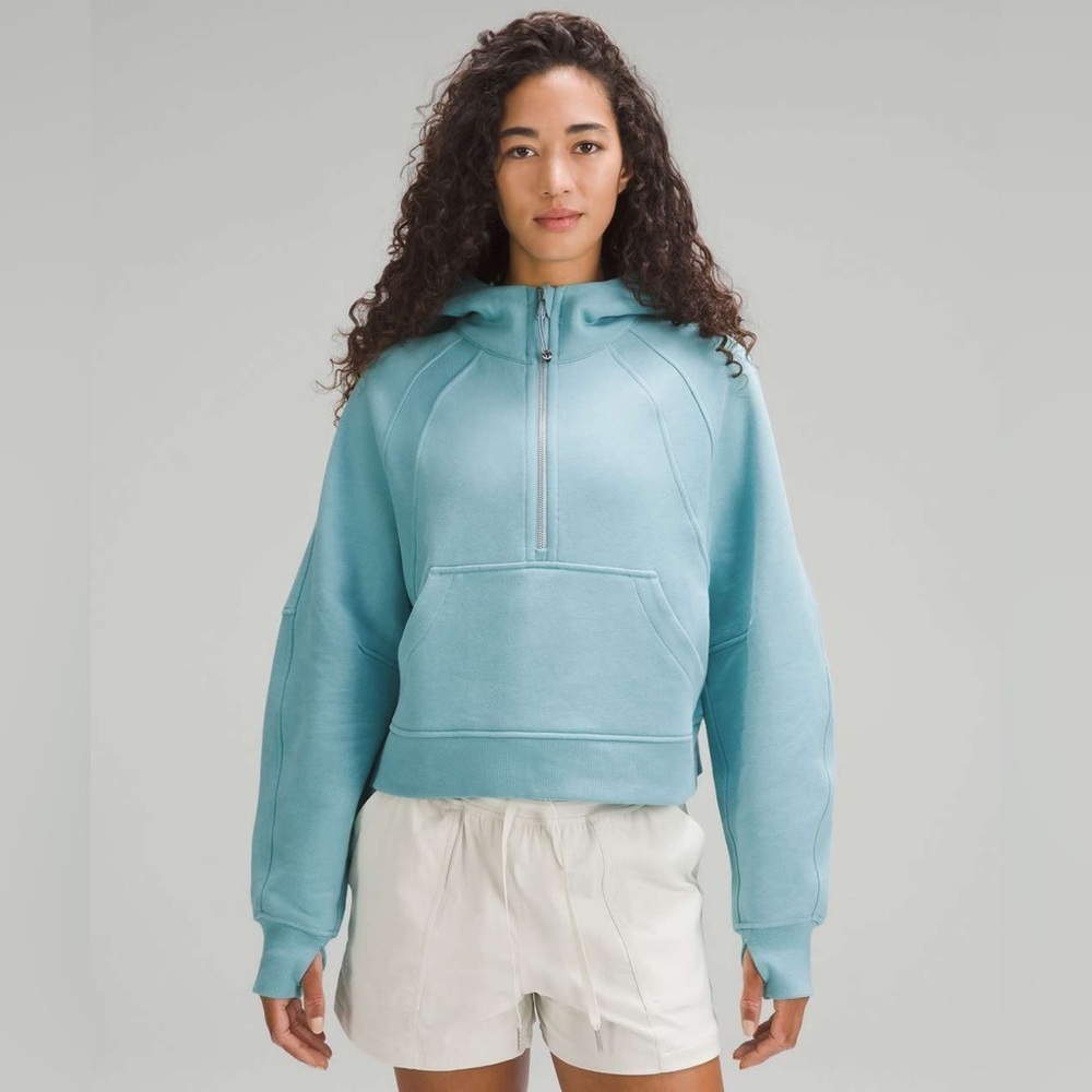 LULULEMON Scuba Oversized Half Zip Hoodie in Tidal Teal